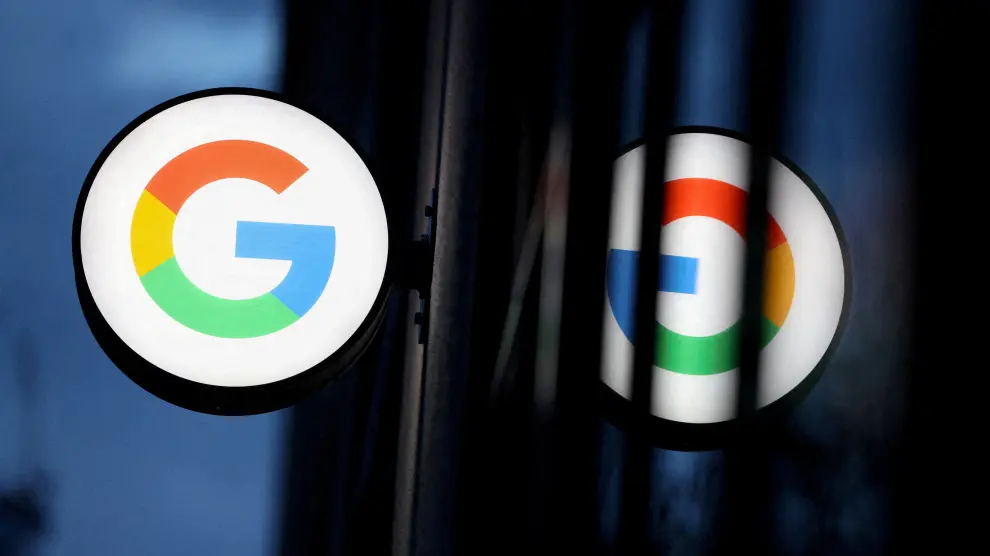 FILE PHOTO: The logo for Google LLC is seen at the Google Store Chelsea in Manhattan, New York City