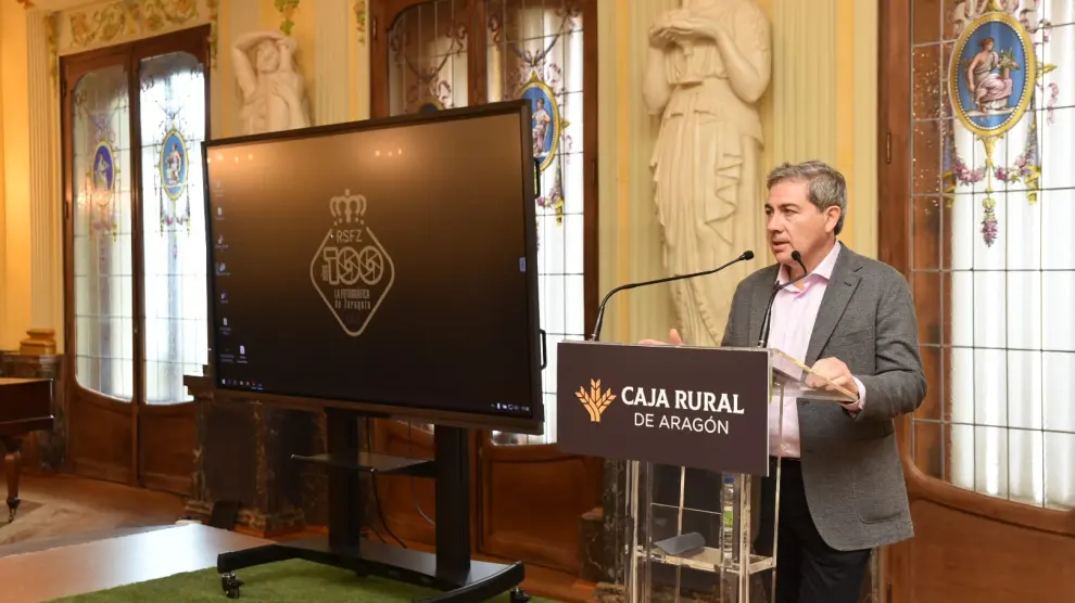 Ignacio García Palacín, este martes, en el Salón de Actos de Caja Rural.