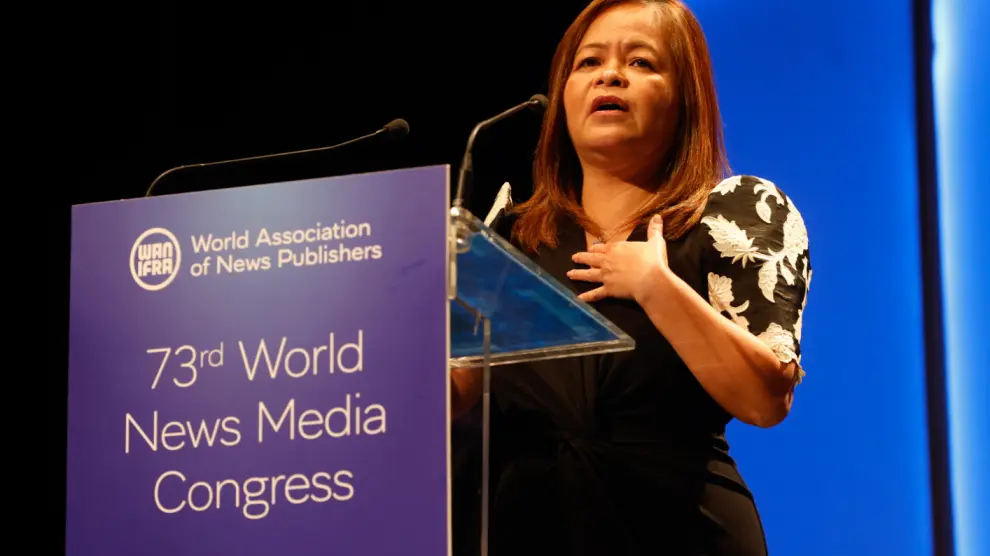 Acto en el que Fernando de Yarza ha anunciado a las ganadoras del premio WAN-IFRA Women in News.