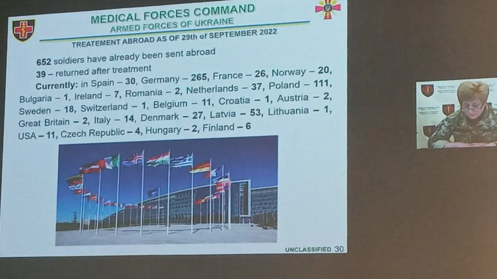 La general ucraniana muestra unlistado de los 652 militares heridos trasladados a hospitales de países de toda la Unión Europea y otros destinos como Estados Unidos.