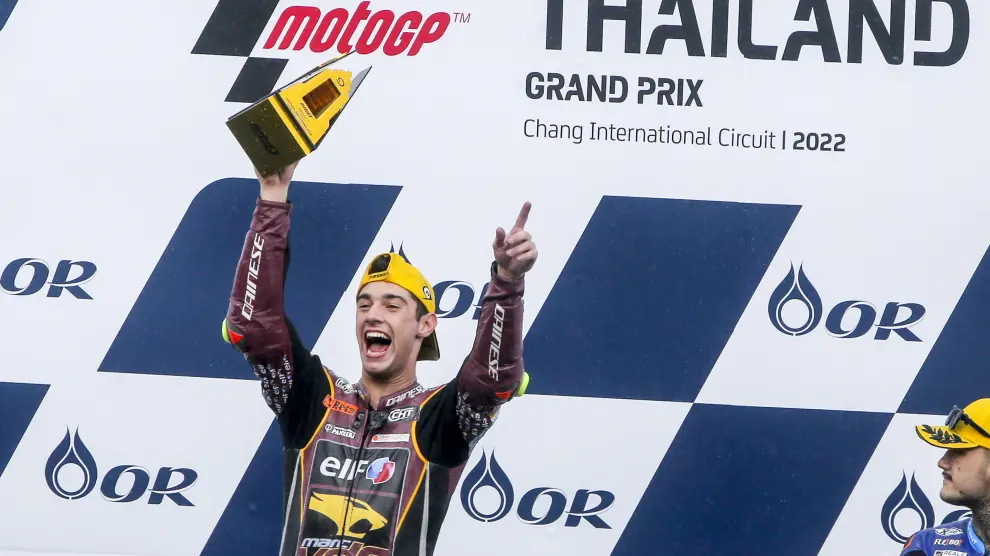 El italiano Tony Arbolino (Kalex) se llevó el triunfo en Moto 2 en el Gran Premio de Tailandia