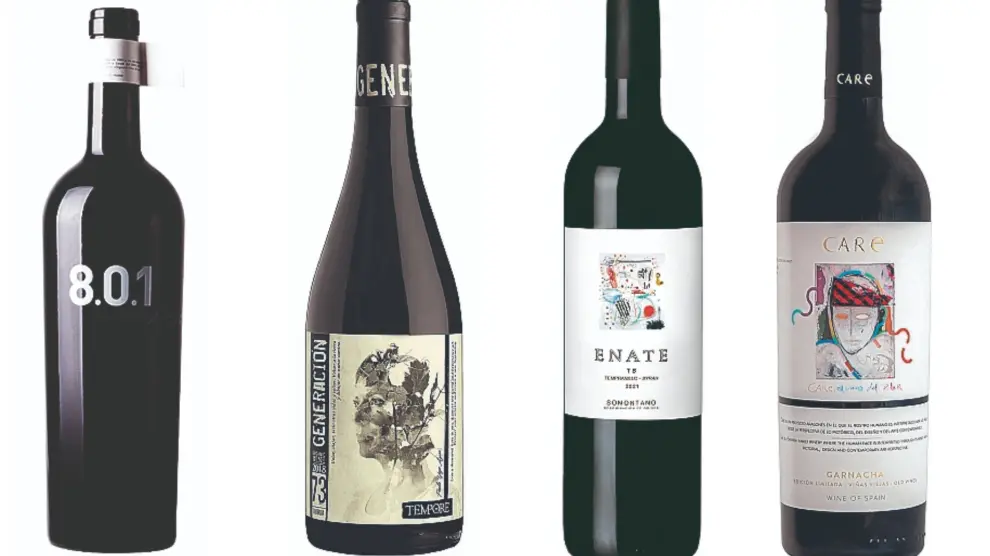Los vinos 8.0.1.,Generación 73, Enate TS., Care El Pilar.