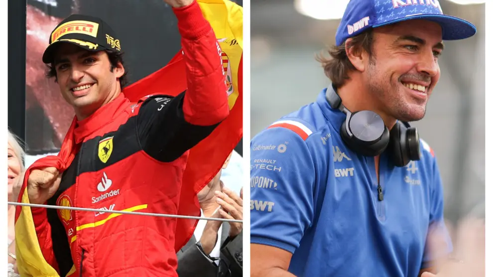 Los pilotos españoles de F1, Carlos Sainz y Fernando Alonso