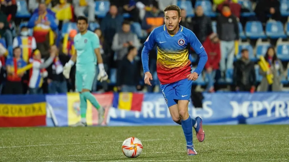 Marc Aguado, en un partido del FC Andorra