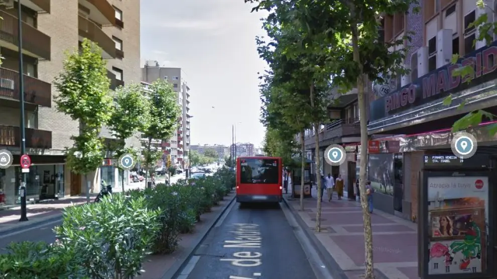 La avenida de Madrid, donde se produjo el atropello