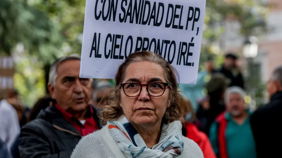 Manifestación en defensa de la sanidad pública en Madrid.