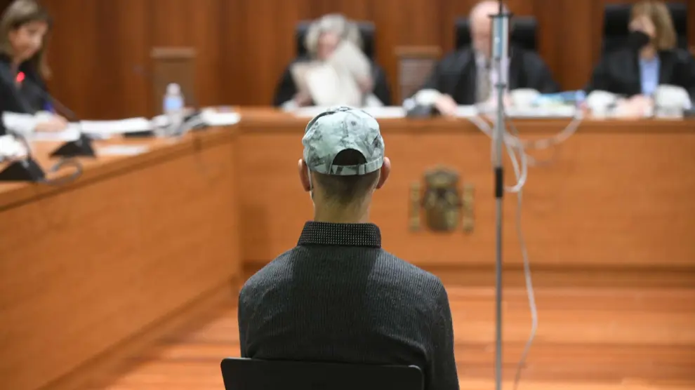 El acusado, durante el juicio celebrado en la Audiencia de Zaragoza.