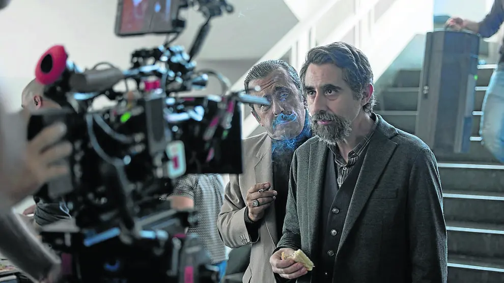 Berto Romero y Andreu Buenafuente, en el rodaje de la serie.