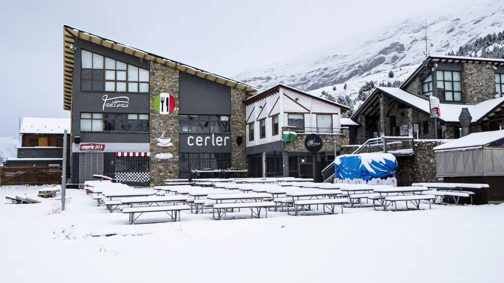 Una imagen de la estación de esquí de Cerler este lunes.