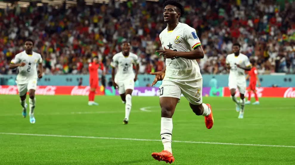 Kudus, goleador de Ghana ante Corea del Sur, en el partido del grupo H del Mundial de Catar