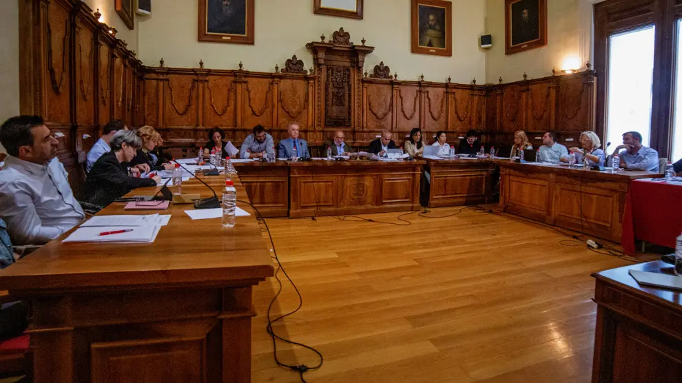 Imagen de la sesión de octubre del pleno del Ayuntamiento de Calatayud