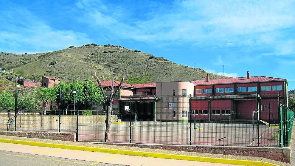 Colegio de Brea de Aragón en el que estudian 79 niños.