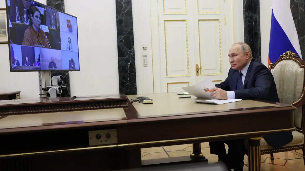 El presidente ruso, Vladimir Putin en su encuentro anual con el Consejo Presidencial de la Sociedad Civil y Derechos Humanos.
