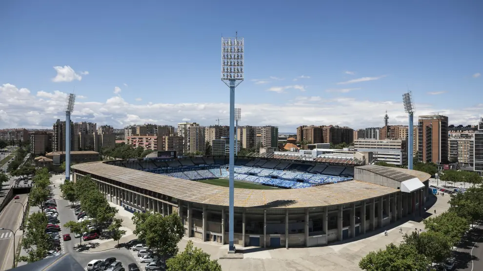 Vista del campo municipal de fútbol de La Romareda, en el paseo de Isabel la Católica. Guillermo mestre