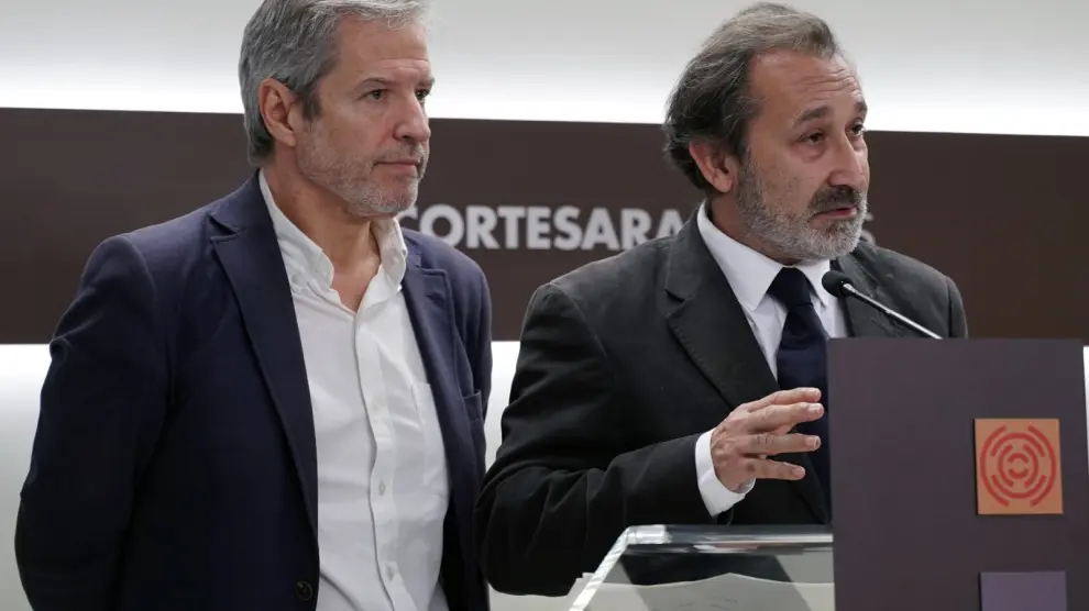 Daniel Pérez Calvo y José Luis Saz, este miércoles.