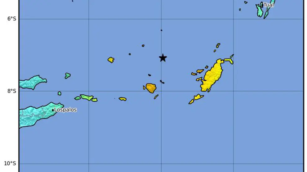 7.6-magnitude earthquake in the Banda Sea, off the coast of Indonesia and East Timor
