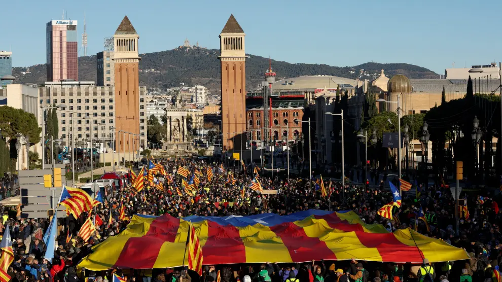 Protesta independentista este jueves en Barcelona