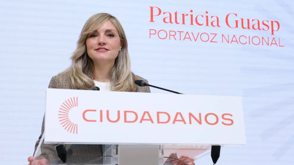 Patricia Guasp, portavoz nacional de Cs, en la sede del partido en Madrid