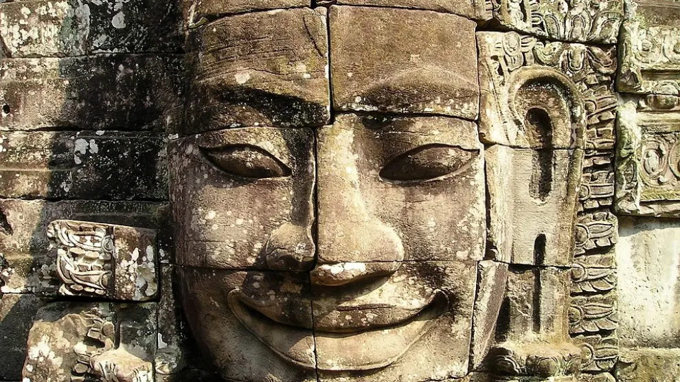 Detalle de un templo en Angkor, Camboya