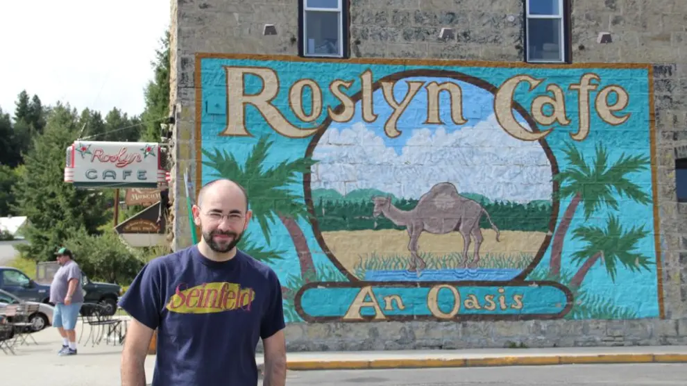Raúl de Dios en Roslyn, el pueblo del norte de Estados Unidos donde se rodaba 'Doctor en Alaska'.