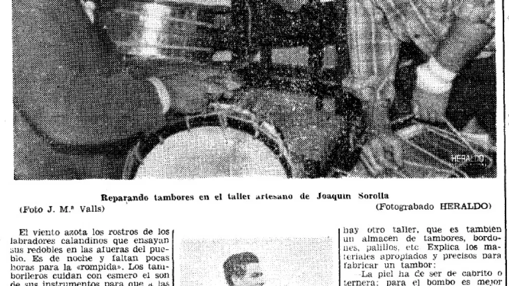 El artesano Tomás Gascón cuenta a HERALDO la fabricación del tambor que hizo a Luis Buñuel en 1963.