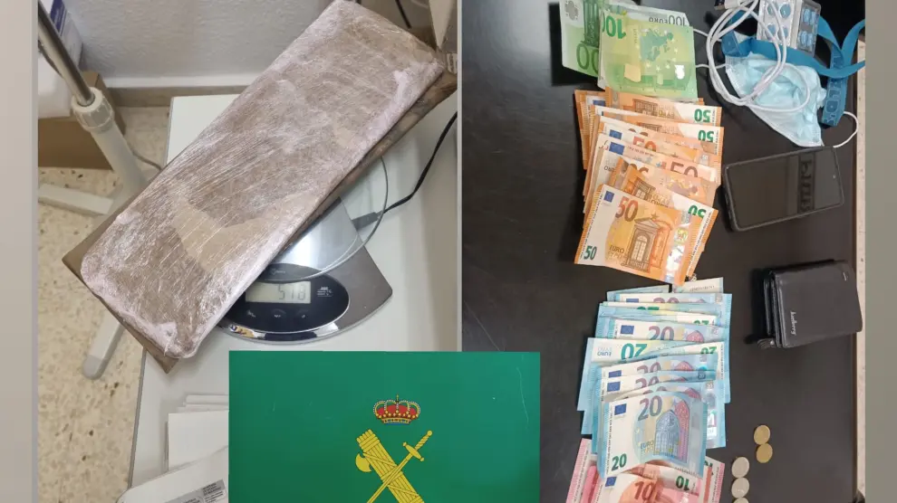 La Guardia Civil incautó droga y dinero en efectivo