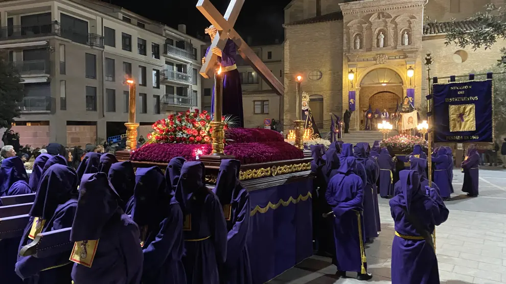 Imágenes de la procesión del Santo Encuentro celebrada en Barbastro