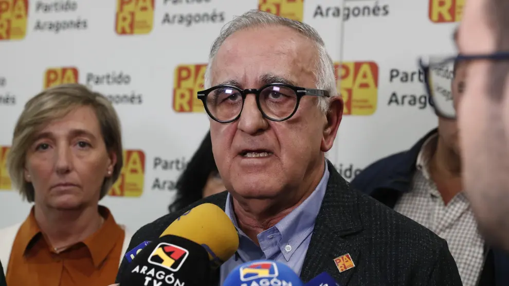 El nuevo presidente del PAR, Clemente Sánchez-Garnica, tras el debate de la moción de censura contra Arturo Aliaga.