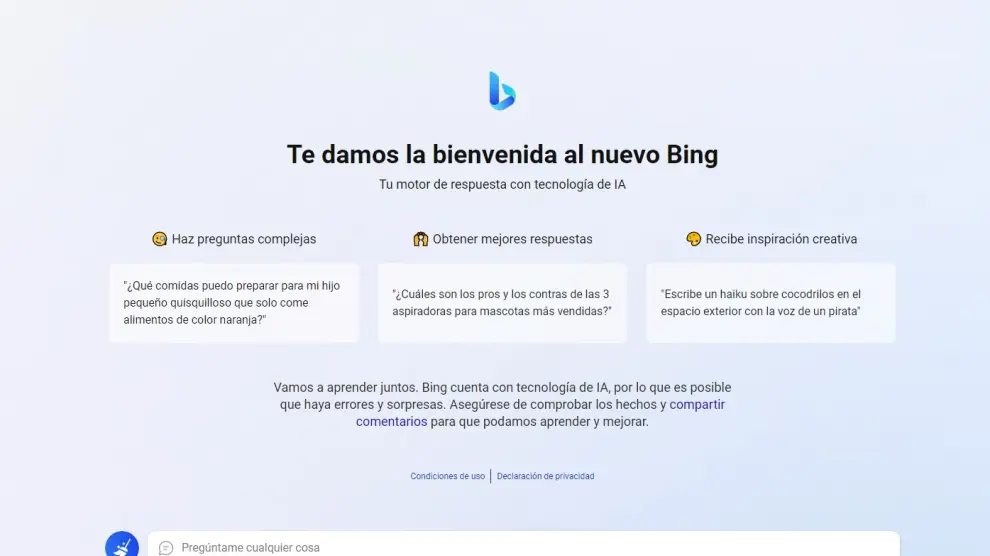 El buscador Bing incorpora un chat con el que hasta hace poco se podía mantener una conversación