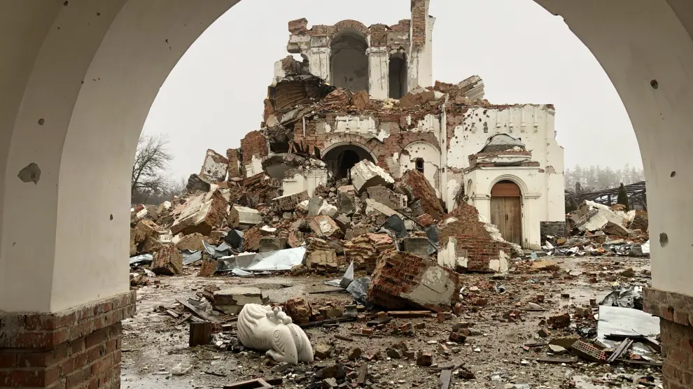 Monasterio de San Jorge en Dolina completamente destruido