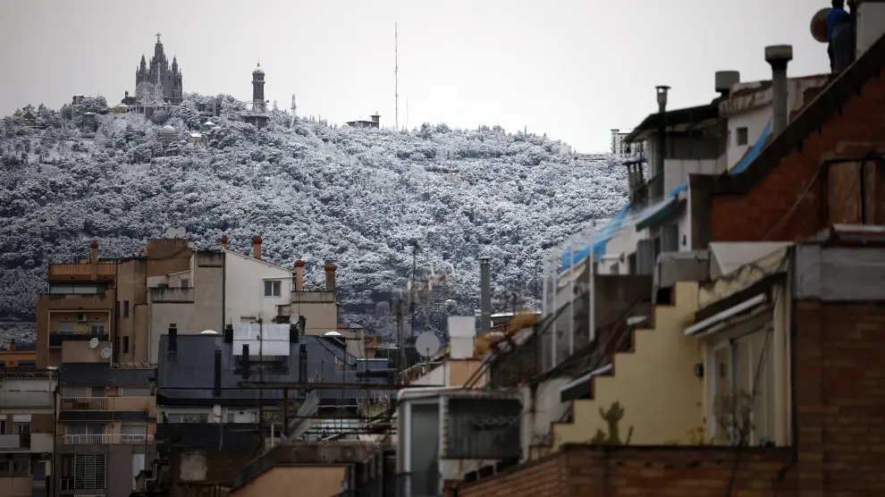 Nieve en zonas poco habituales de Cataluña.