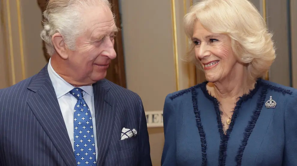 El rey Carlos y Camilla, durante una reciente recepción