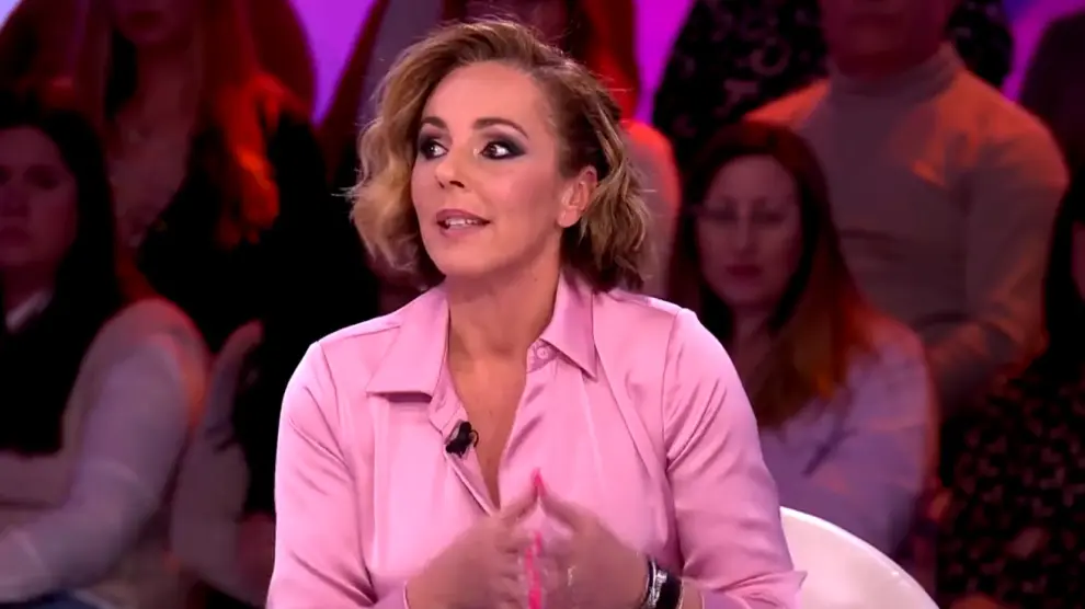 Rocío Carrasco durante la emisión del programa