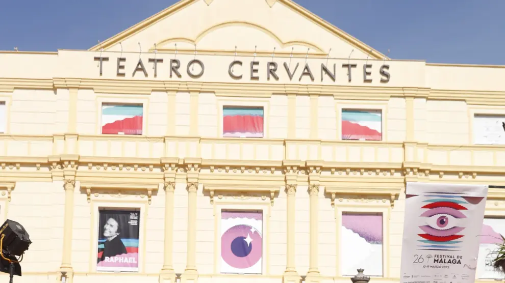 Teatro Cervantes, donde se celebra este viernes la gala inaugural de la XXVI edición del Festival de Cine de Málaga