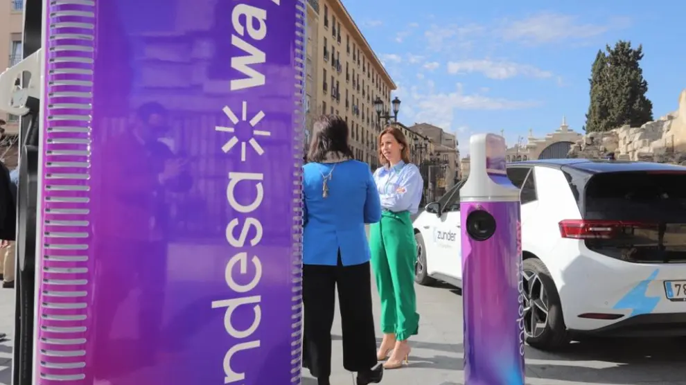 Natalia Chueca, este jueves durante la presentación de los nuevos cargadores