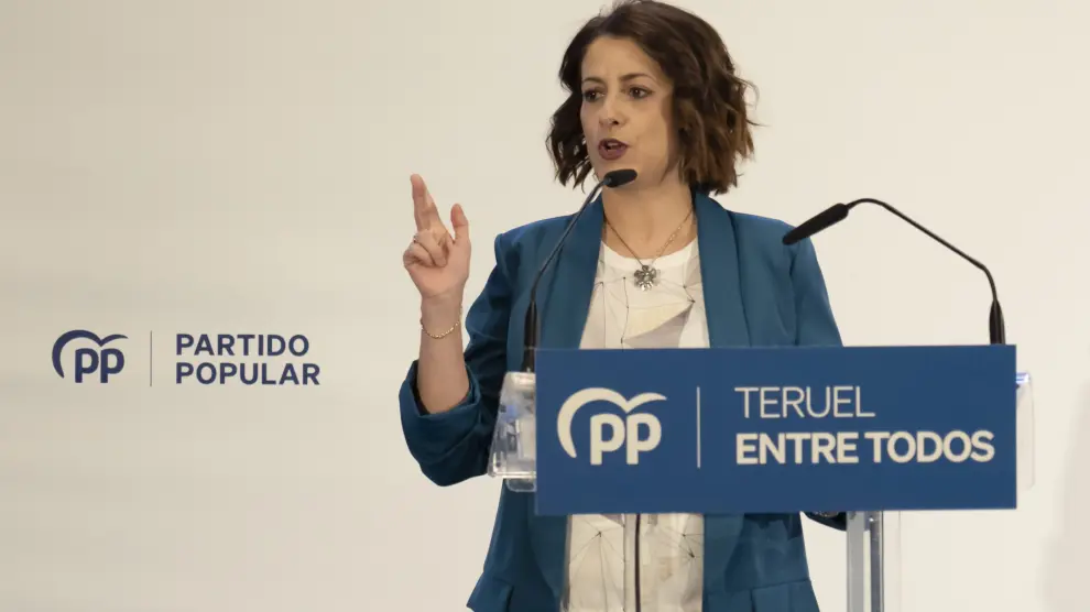 La alcaldesa de Teruel, Emma Buj, en su presentación como candidata a la alcaldía de Teruel el pasado 5 de marzo.