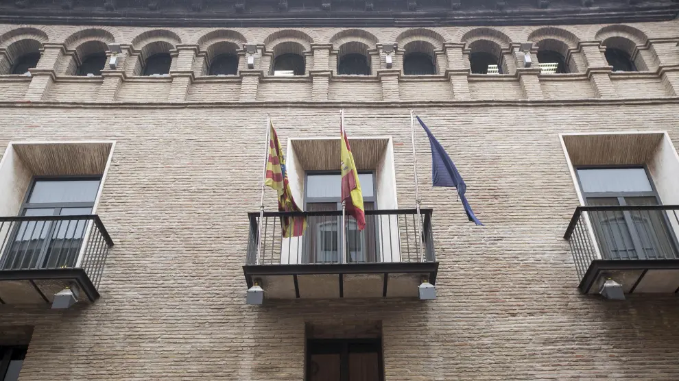 Fachada del palacio de Armijo de Zaragoza, sede del Justicia de Aragón.