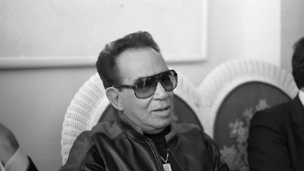 Visita del actor mexicano Mario Moreno 'Cantinflas' a Mijas en los años 80