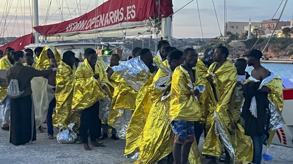 Empeora la situación en Lampedusa por una nueva oleada migratoria.