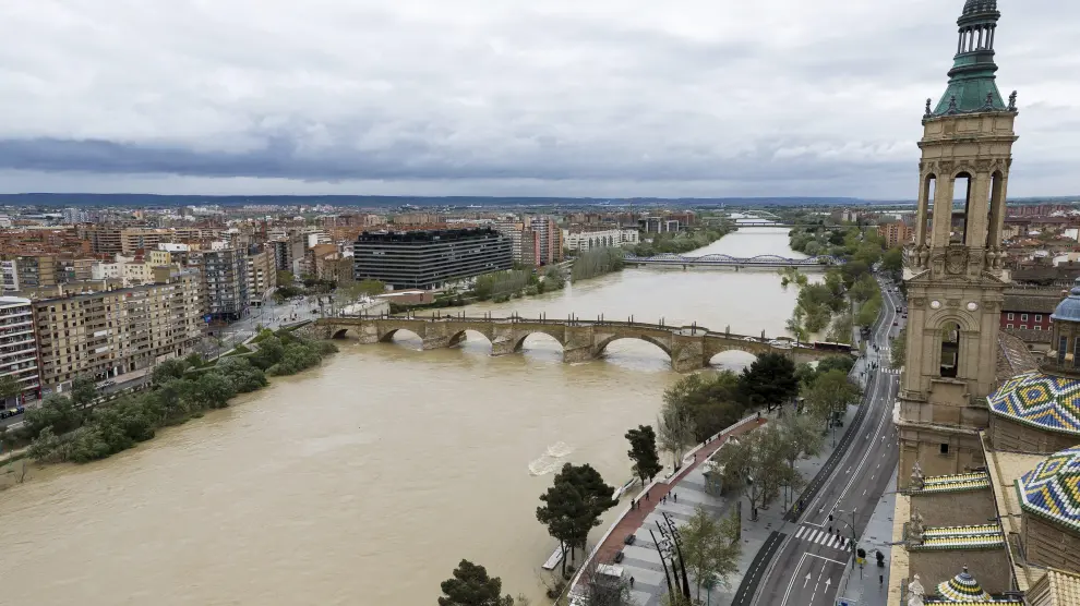 Fotos de la crecida del Ebro en abril de 2018