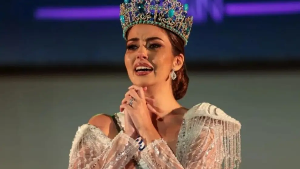 Corina Mrazek, durante la celebración de la final de Miss World Spain.