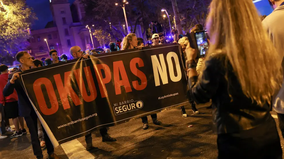 Tensión en la plaza de Bonanova en Barcelona