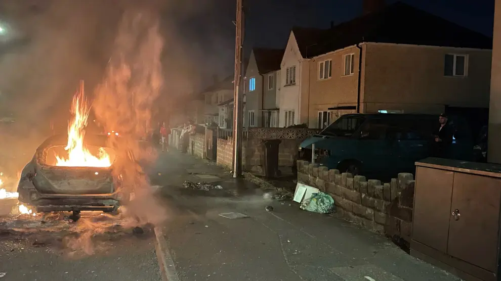 Los disturbios en Cardiff causaron cuantiosos daños
