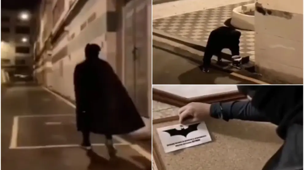 Un hombre disfrazado de Batman revoluciona a los vecinos de un barrio de Las Palmas