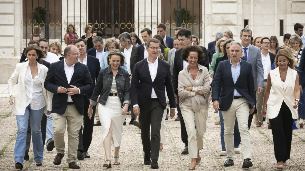 Acto del PP en el Palacio Real de Aranjuez, liderado por Alberto Núñez Feijóo