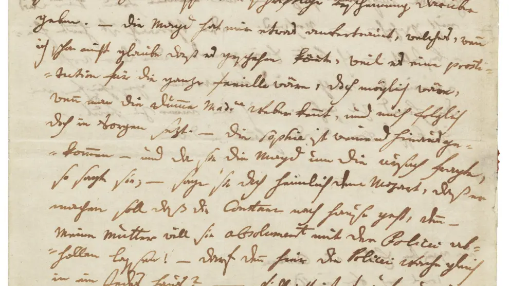 Carta de Mozart que Christie's saca a subasta