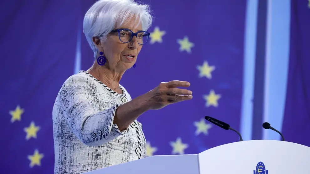 La presidenta del Banco Central Europeo, Christine Lagarde, anunció la nueva subida de los tipos de interés.