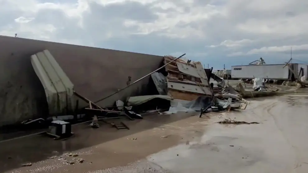 Imagen de los daños producidos como consecuencia del tornado en Perryton (Texas).