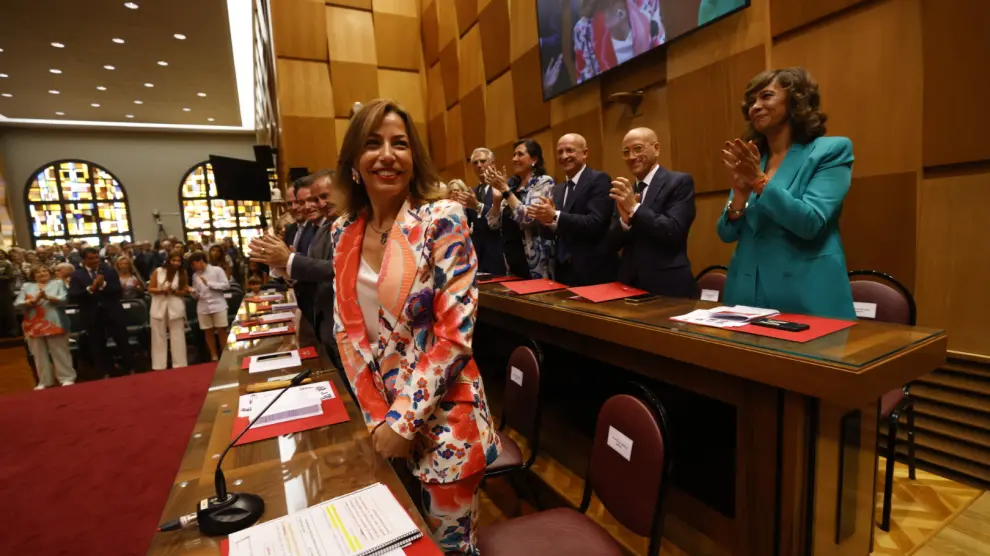Toma de posesión de Natalia Chueca (PP) como alcaldesa de Zaragoza.