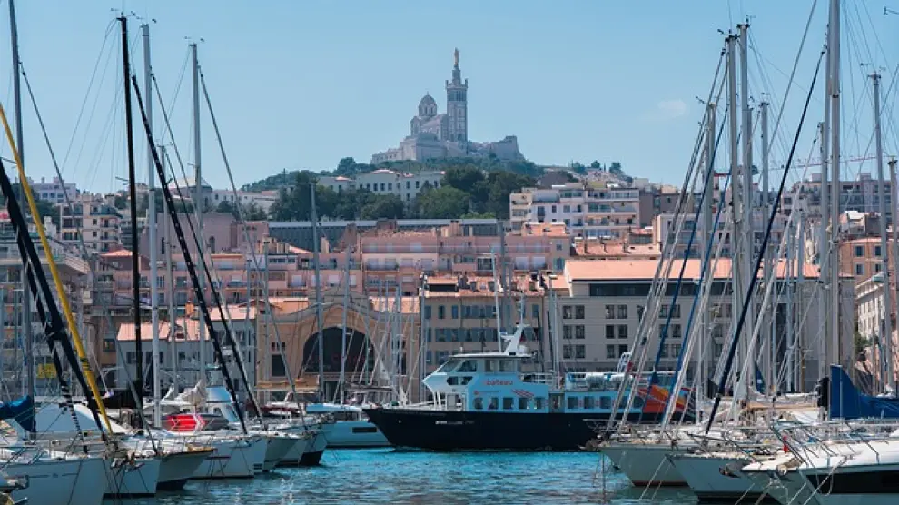 Vista general del puerto de Marsella